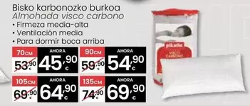 Oferta de Pikolin - Almohada Visco Carbono por 45,9€ en Eroski