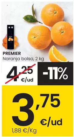 Oferta de Premier - Naranja Bolsa por 3,75€ en Eroski