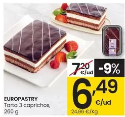 Oferta de Europastry - Tarta 3 Caprichos por 6,49€ en Eroski