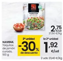 Oferta de Navidul - Taquitos De Jamon Curado por 2,75€ en Eroski