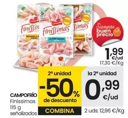 Oferta de Campofrío - Finissimas por 1,99€ en Eroski