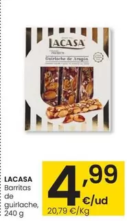 Oferta de Lacasa - Barritas De Guirlache por 4,99€ en Eroski