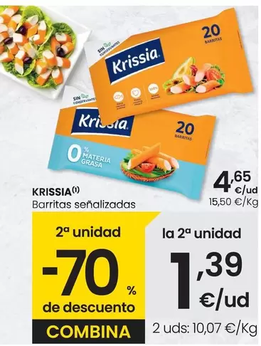 Oferta de Krissia - Barritas Señalizadas por 4,65€ en Eroski