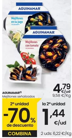 Oferta de Aguinamar - Mejillones Senalizados por 4,79€ en Eroski