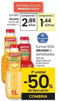 Oferta de Granini - Zumo De Tomate por 2,89€ en Eroski