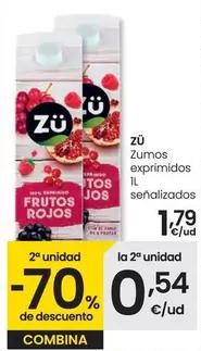 Oferta de Zü - Zumos Exprimidos por 1,79€ en Eroski