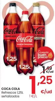 Oferta de Coca-Cola - Refrescos  por 1,25€ en Eroski