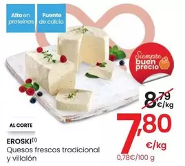 Oferta de Eroski - Quesos Frescos Tradicional Y Villalon por 7,8€ en Eroski