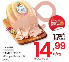 Oferta de Campofrío - Maxi Pechuga De Pavo por 14,99€ en Eroski