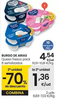 Oferta de Burgo de Arias - Queso Fresco Pack 6 Senalizados por 4,54€ en Eroski