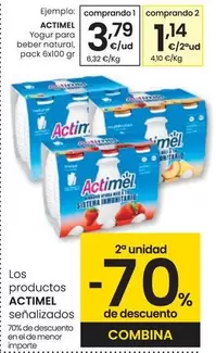 Oferta de Actimel - Yogur Para Beber Natural por 3,79€ en Eroski