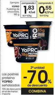 Oferta de YoPRO - Pudding De Chocolate por 1,83€ en Eroski