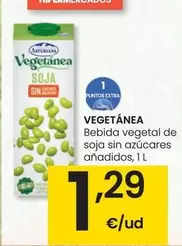 Oferta de Asturiana - Vegetanea Bebida Vegetal De Soja Sin Azucares Anadidos por 1,29€ en Eroski