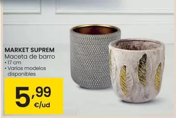 Oferta de Market Suprem - Maceta De Barro por 5,99€ en Eroski