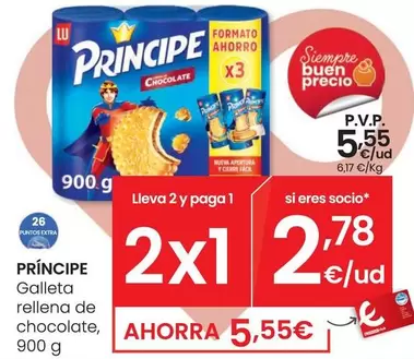 Oferta de Principe - Galleta Rellena De Chocolate por 5,55€ en Eroski