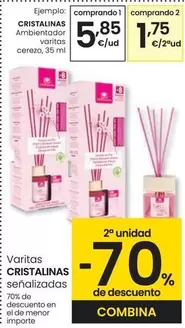 Oferta de Cristalinas - Ambientador Varitas por 5,85€ en Eroski