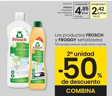 Oferta de Frosch - Limpiador Vitro Naranja por 4,85€ en Eroski