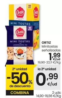 Oferta de Ortiz - Minitostas por 1,99€ en Eroski