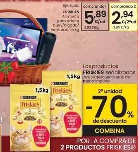 Oferta de Friskies - Alimento Gato Adulto Buey/Higado/ Verduras por 5,89€ en Eroski