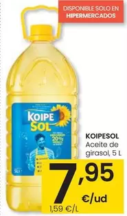 Oferta de Koipesol - Aceite De Girasol por 7,95€ en Eroski