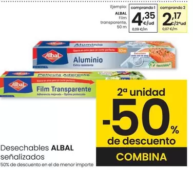 Oferta de Albal - Film Transparente por 4,35€ en Eroski