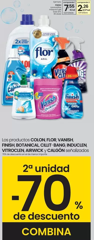 Oferta de Finish - Lavavajillas Máquina Gel Todo En 1 por 7,55€ en Eroski