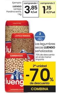 Oferta de Luengo - Lenteja Pardina Extra por 3,85€ en Eroski