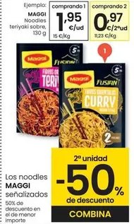 Oferta de Maggi - Noodles Teriyaki Sobre por 1,95€ en Eroski