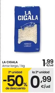 Oferta de La Cigala - Arroz Largo por 1,99€ en Eroski