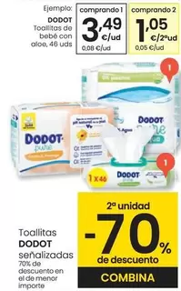 Oferta de Dodot - Toallitas De Bebe Con Aloe por 3,49€ en Eroski