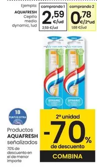 Oferta de Aquafresh - Cepillo Medio Dynamic , Lud por 2,59€ en Eroski