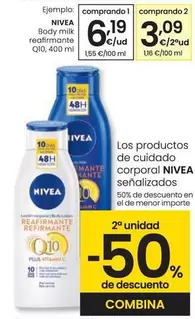 Oferta de Nivea -  Body Milk Reafirmante Q10 por 6,19€ en Eroski