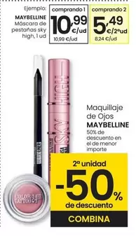 Oferta de Maybelline - Mascara De Pestanas Sky  High por 10,99€ en Eroski