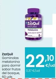 Oferta de ZzzQuil - Gominolas Melatonina Para Dormir Sabor Frutos Del Bosque por 22,1€ en Eroski