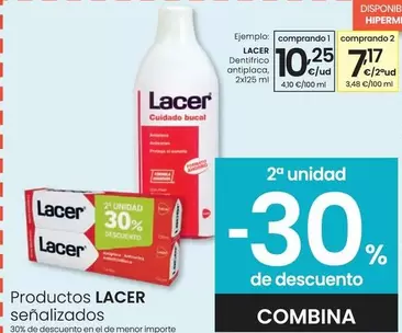 Oferta de Lacer - Dentifrico Antiplaca por 10,25€ en Eroski