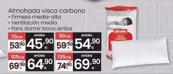 Oferta de Pikolin - Almohada Visco Carbono por 45,9€ en Eroski