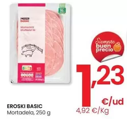 Oferta de Eroski Basic - Mortadela por 1,23€ en Eroski