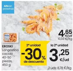 Oferta de Eroski - Langostino Cocido por 4,65€ en Eroski