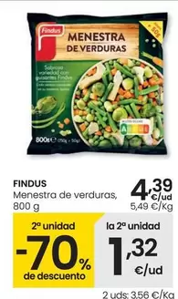 Oferta de Findus - Menestra De Verduras por 4,39€ en Eroski