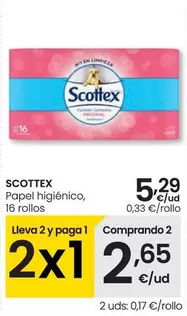 Oferta de Scottex - Papel Higiénico por 5,29€ en Eroski