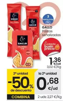 Oferta de Gallo - Pastas  por 1,36€ en Eroski