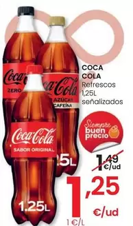 Oferta de Coca-Cola - Refrescos por 1,25€ en Eroski