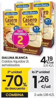 Oferta de Gallina Blanca - Caldos Líquidos  por 4,19€ en Eroski