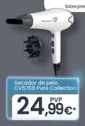 Oferta de Rowenta - Secador De Pelo CV5708 Pure Collection por 24,99€ en Eroski