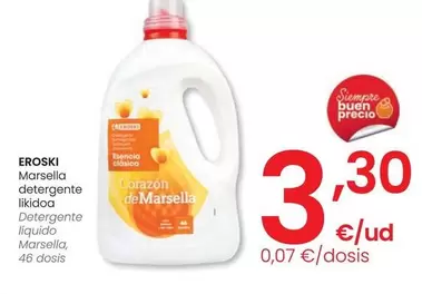 Oferta de Eroski - Detergente Líquido Marsella por 3,3€ en Eroski