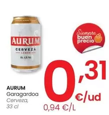 Oferta de Aurum - Cerveza por 0,31€ en Eroski