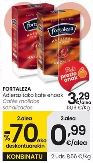 Oferta de Fortaleza - Cafés Molidos por 3,29€ en Eroski