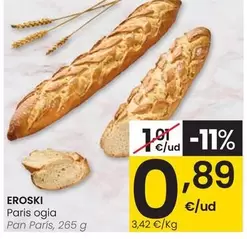 Oferta de Eroski - Pan París por 0,89€ en Eroski