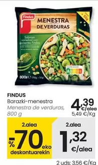 Oferta de Findus - Menestra De Verduras por 4,39€ en Eroski