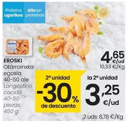 Oferta de Eroski - Langostino Cocido por 4,65€ en Eroski